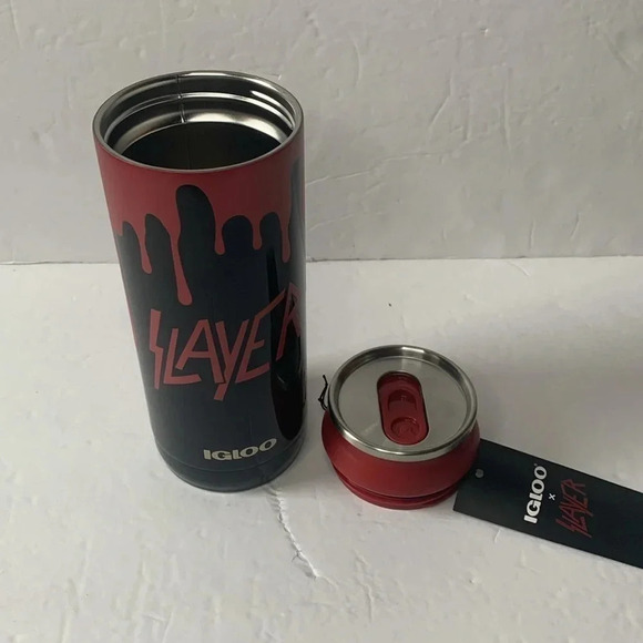 Slayer Rock Band Cooler Can Insulated 16oz Stainless Steel NWT - Picture 2 of 7